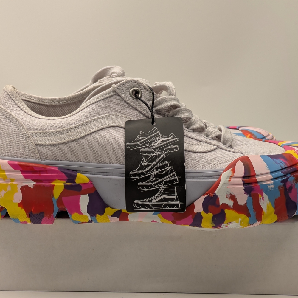 Vans  Multicolor Athletic Shoes Old Skool Tapered Rainbow Swirl Nimbus Cloud - Picture 2 of 11